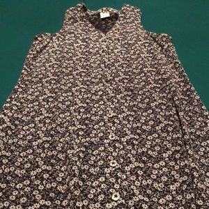 Gap Maxi Sleeveless Black/White Floral Dress 12